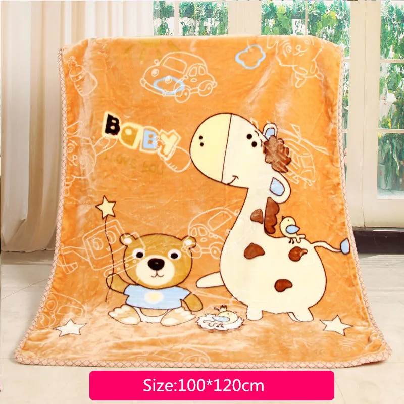 105*140cm Thickened Coral Fleece Children Blanket Multi-use Newborn Baby Swaddle Breathable Warm Wrap Baby Blanket For Nap Sleep