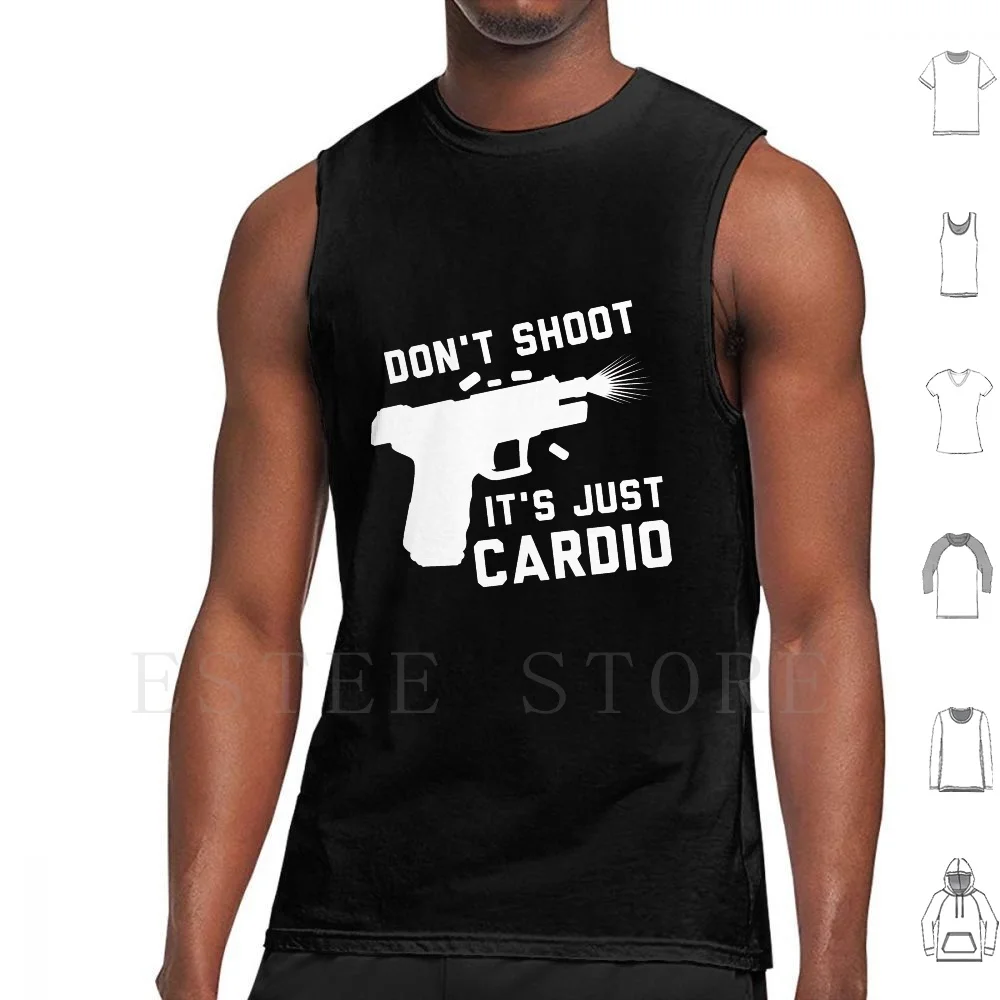 Don't Shoot It's Just Cardio Tank Tops Vest Sleeveless Cardio Shoot Dont Shoot Equality Skin Color Running Run Exercice