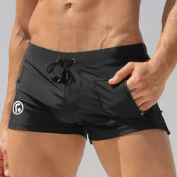 Costumi da bagno da uomo Sexy costume da bagno da spiaggia estivo moda maschile Sport costume da bagno da surf pantaloncini da surf ad asciugatura rapida in Nylon di alta qualità