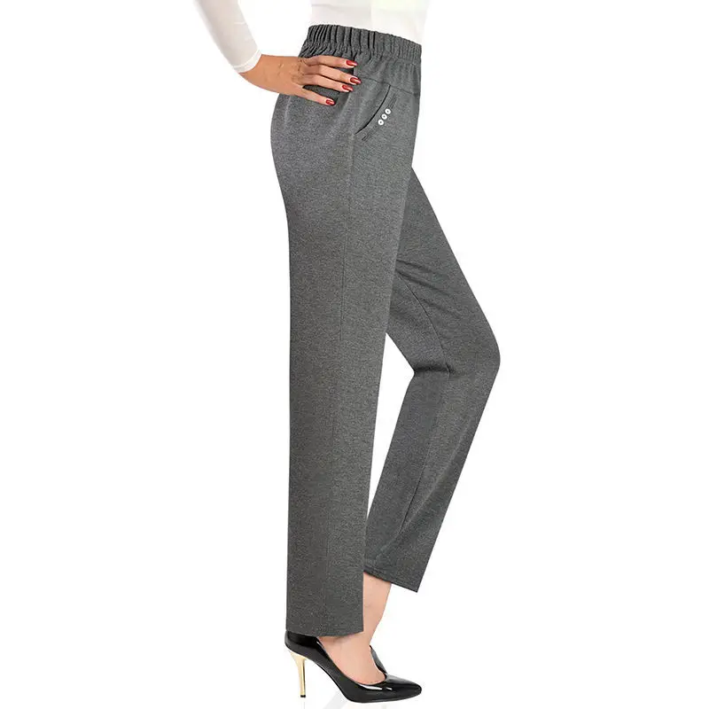 XL-8XL Extra Large Size Elastic Pants High Waist Loose Pantalon For Outer Wear Autumn Women Trousers Pantalones De Mujer