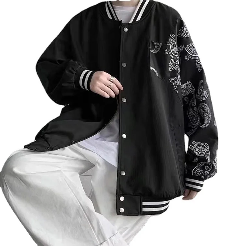 Bandana Baseball Jacket Men 2023 Spring Autumn Casual Hoodies Youth Oversized Sweatshirt 2023 Male Harajuku Clothing