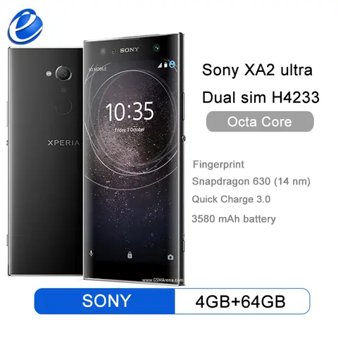 Sony Xperia XA2 Ultra dual sim H4213/H4233 Original Unlocked LTE Android Octa Core 4GB RAM 64GB ROM 6.0" 23MP&Dual 16MP