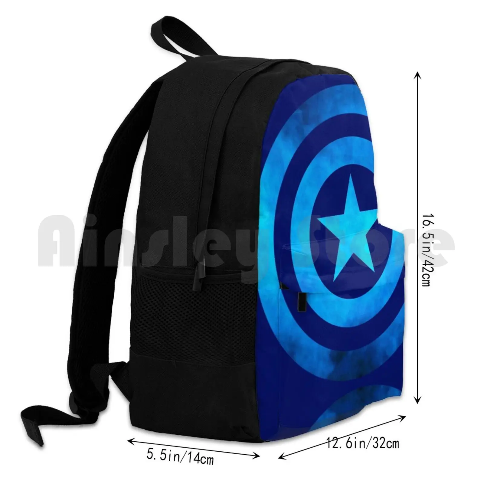 Mochila de senderismo al aire libre con logotipo de estrella azul, equitación, Escalada, Deportes, Patriot, Capitán América, superhéroe