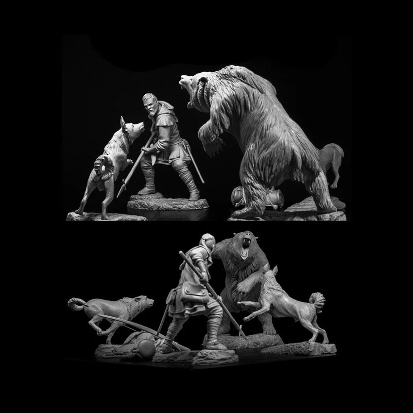 Resin Figure 1/24   ANCIENT  WARRIOR IN BATTLE   Model Unassambled Unpainted  Figure Building Kit