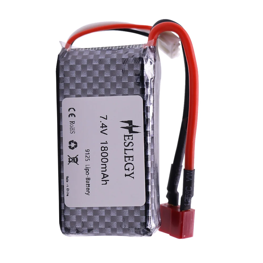 7.4V 1800mah upgrade lipo battery with USB Charger For XINLEHONG 9125 RC Car Spare Parts XLH9125 battery 7.4V 1600mah to 1800mah