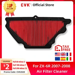 CVK  Replacement NEW High Quality Intake Air Filter Cleaner Element for Kawasaki ZX-6R ZX636 2007 2008 ZX6R 6R NINJA 07 08