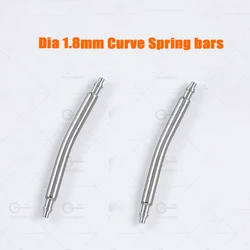 1,8mm Gebogen Frühling Bars Gebogene Uhr Strap Link-Bars 18mm 19mm 20mm 22mm 24mm uhr Band Frühjahr Bars Uhr Armband Reparatur Teile