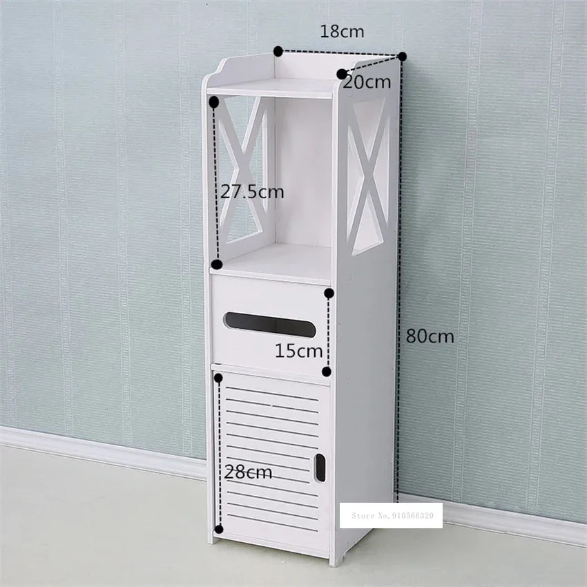 13 モダンなシンプルな防水浴室収納キャビネットフロアタイプトイレ化粧台サイドキャビネット多機能ティッシュ収納ラック
