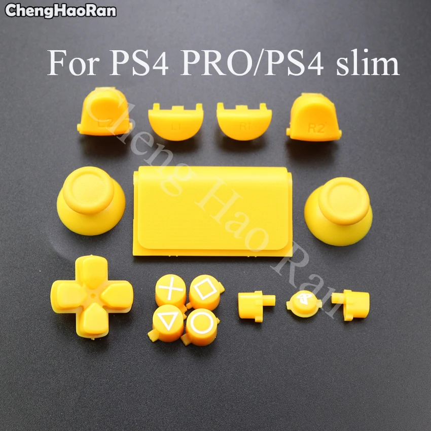 Chenghaئران ل PS4 برو سليم تحكم JDS-040 JDM-040 مجموعة كاملة المقود Dpad R1 L1 R2 L2 اتجاه مفتاح ABXY أزرار