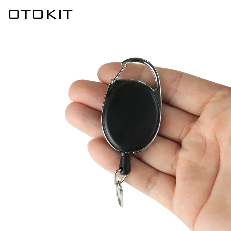 Resilience Steel Wire Rope Elastic Keychain Sporty Retractable Alarm Key chain Anti-lost telescopic key ring Keys trinket