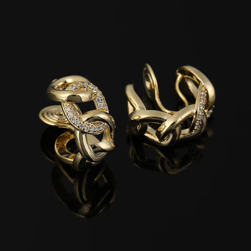 Fashion Simple Chain Mosquito Coil Ear Clip Without Pierced Ear Jewelry Hip Hop Wild Ear Studs Female