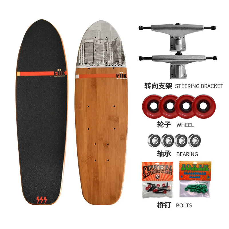 

Quality Wood Skateboard 68x11x25cm Mini Cruiser Board Bamboo Aluminium Alloy Skateboards Retro Peny Skate Board Street Longboard