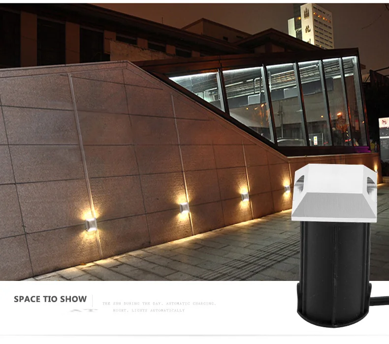 IP67 DC12V สวนกลางแจ้ง1W 3W YLED โคมไฟ Inground โคมไฟ Underground Yard ขั้นตอนบันไดดาดฟ้าชั้น Spotlight 220V