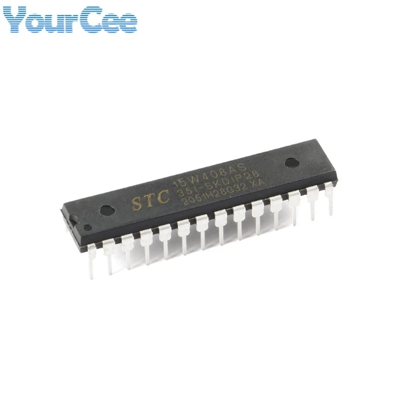 5pcs/1pc STC15W408AS Microcomputer Microcontroller MCU SMD STC15W408AS-35I-SKDIP28 1T 8051 Single Chip IC