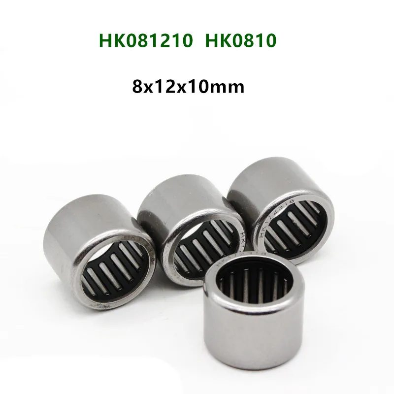 50pcs/100pcs high quality bearings HK081210 HK0810 8x12x10mm miniature drawn cup needle roller bearing 8*12*10 mm