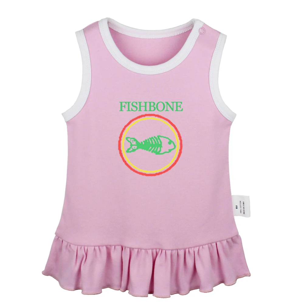 

Fishbone Rock Band Bone Thugs N Harmony Choose Life Newborn Baby Girls Dresses Toddler Sleeveless Dress Infant Cotton Clothes