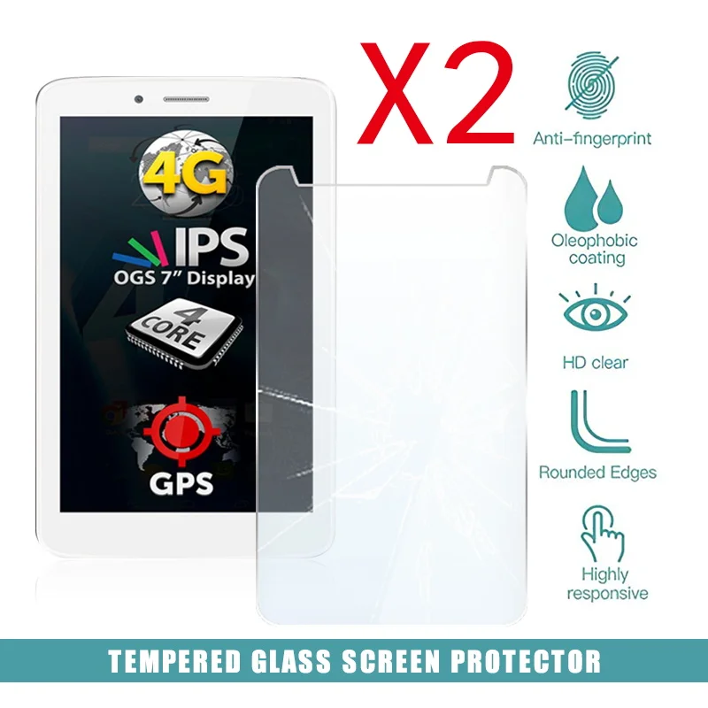 

2Pcs Tablet Tempered Glass Screen Protector Cover for Allview Viva H7 Full Coverage Anti-Fingerprint Screen Protector Film