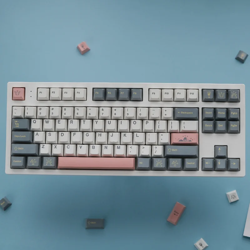 

140 Keys/set GMK Momo Yume Keycaps PBT Dye Sublimation Key Caps Cherry Profile Keycap With 1.75U 2U Shift For 61 64 68 84 Layout