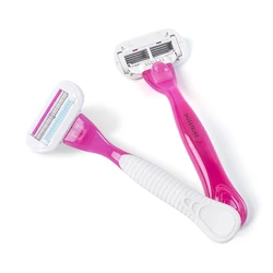 Maquinilla de afeitar de seguridad para mujer, afeitadora de alta calidad, pelo corporal, Bikini, tira de Aloe, cabeza de repuesto