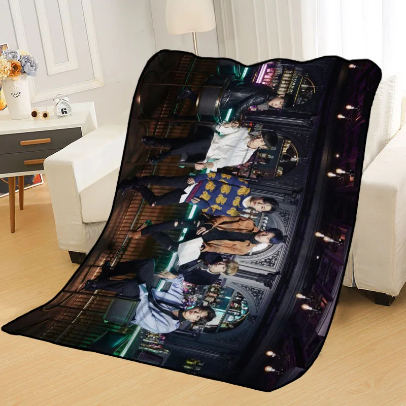 Personalized Blankets Custom B.A.P Blankets for Beds Soft DIY Your Picture Decoration Bedroom Throw Travel Blanket