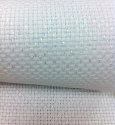 

cross stitch fabric 14 Count (14 CT) 50X50cm Aida Cloth Cross Stitch Fabric metallic white aida Best Quality