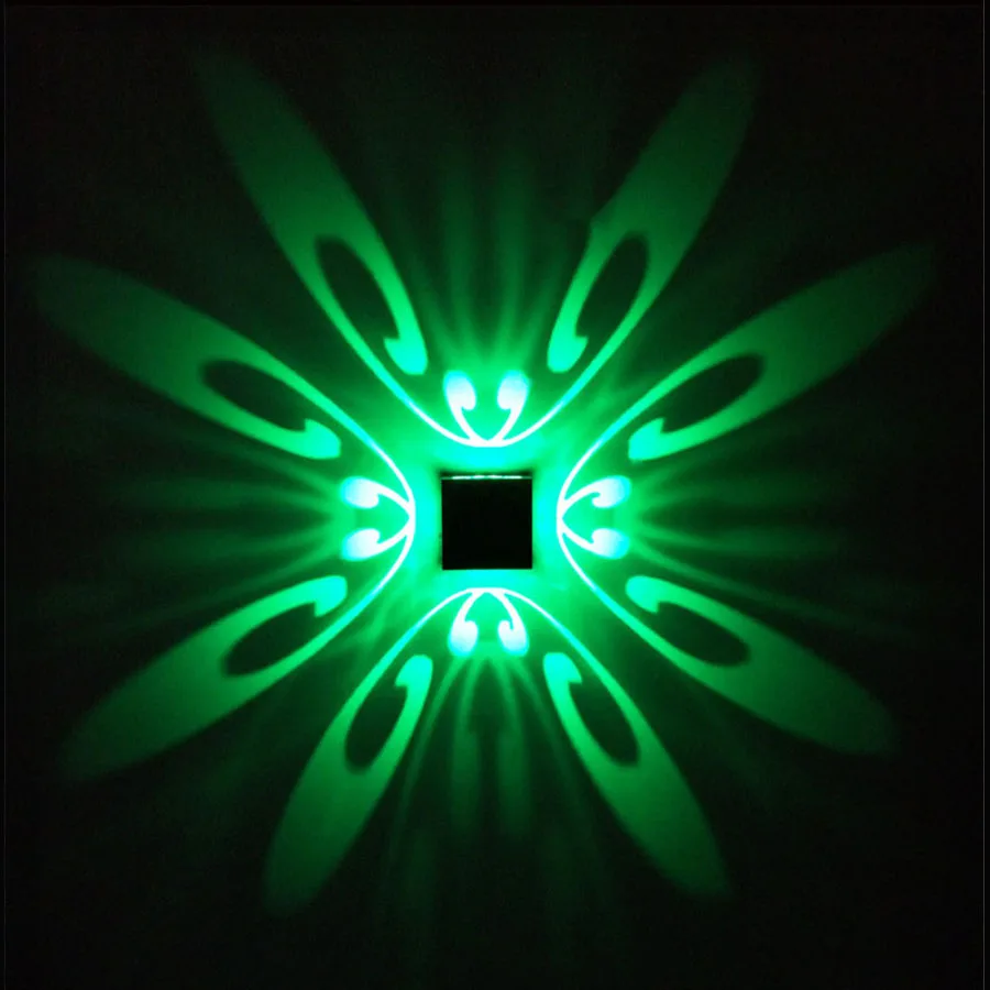 1PCS RGB Flower LED Wall Lamp Wall Mounted Remote Projection Colorful Wall Light Luminaire For Party Bar Lobby KTV Home Decor