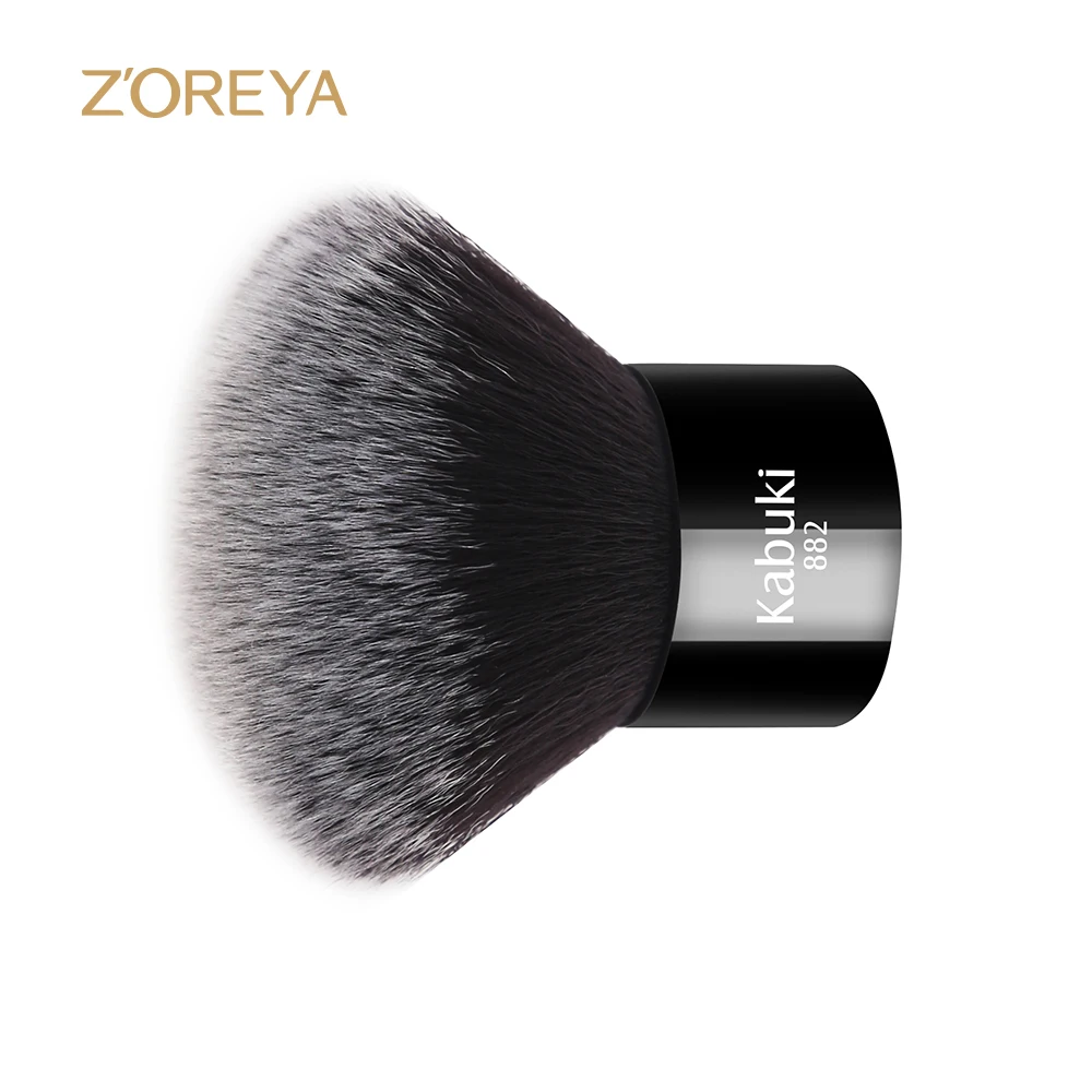 1Pc Kabuki Brush High Quality Soft Dense Black Synthetic Hair Powder Foundation Blusher Contour Makeup Brushes