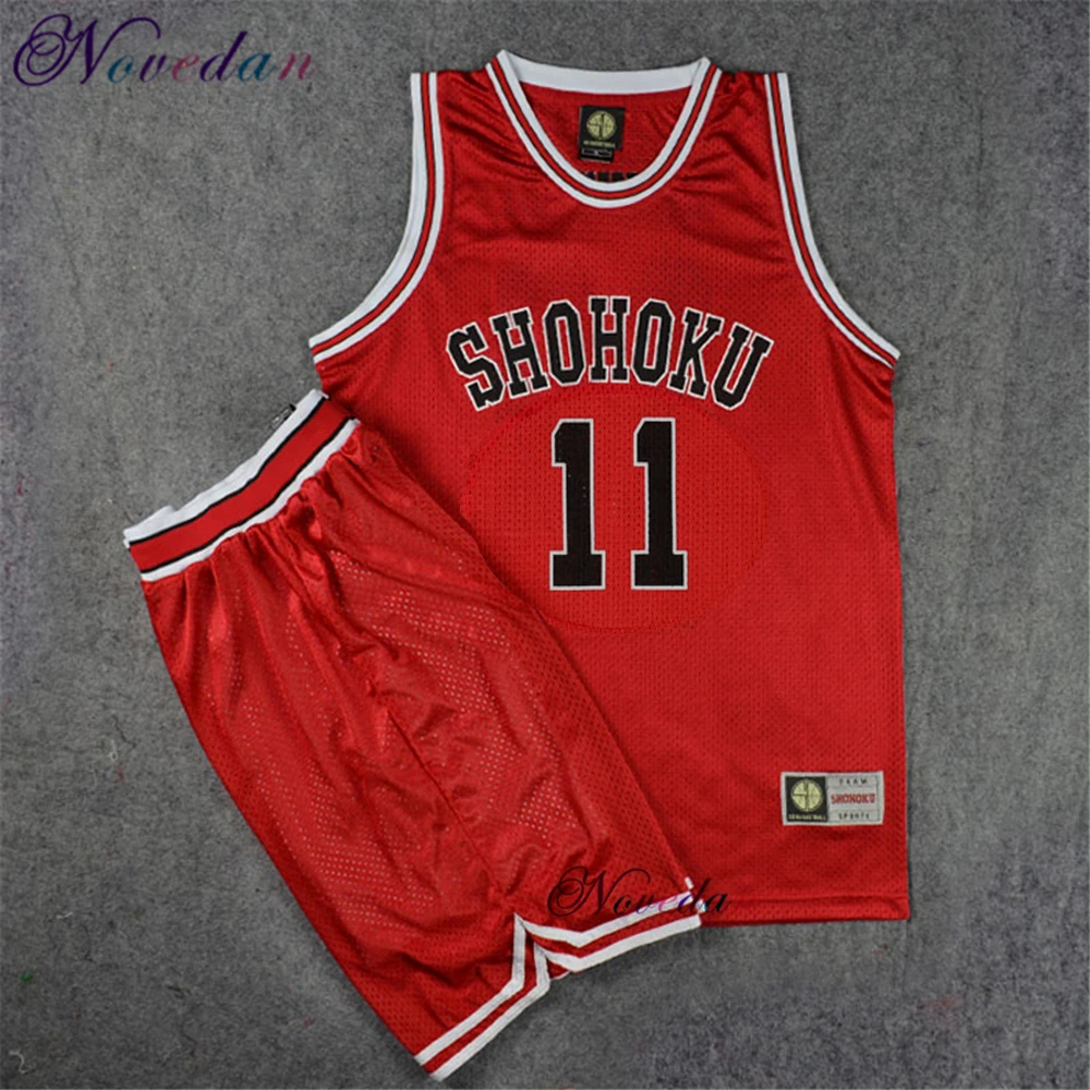 Slamdunk Jersey Shohoku School Basketball Team Kaede Rukawa Hanamichi Sakuragi Shirt Sports Wear Uniform Anime Cosplay Costume