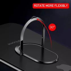 Universal Ultra Thin Finger Ring Holder For iphone Flexible Phone Stand Magnetic Car Phone Holder Smartphone Dashboard Bracket