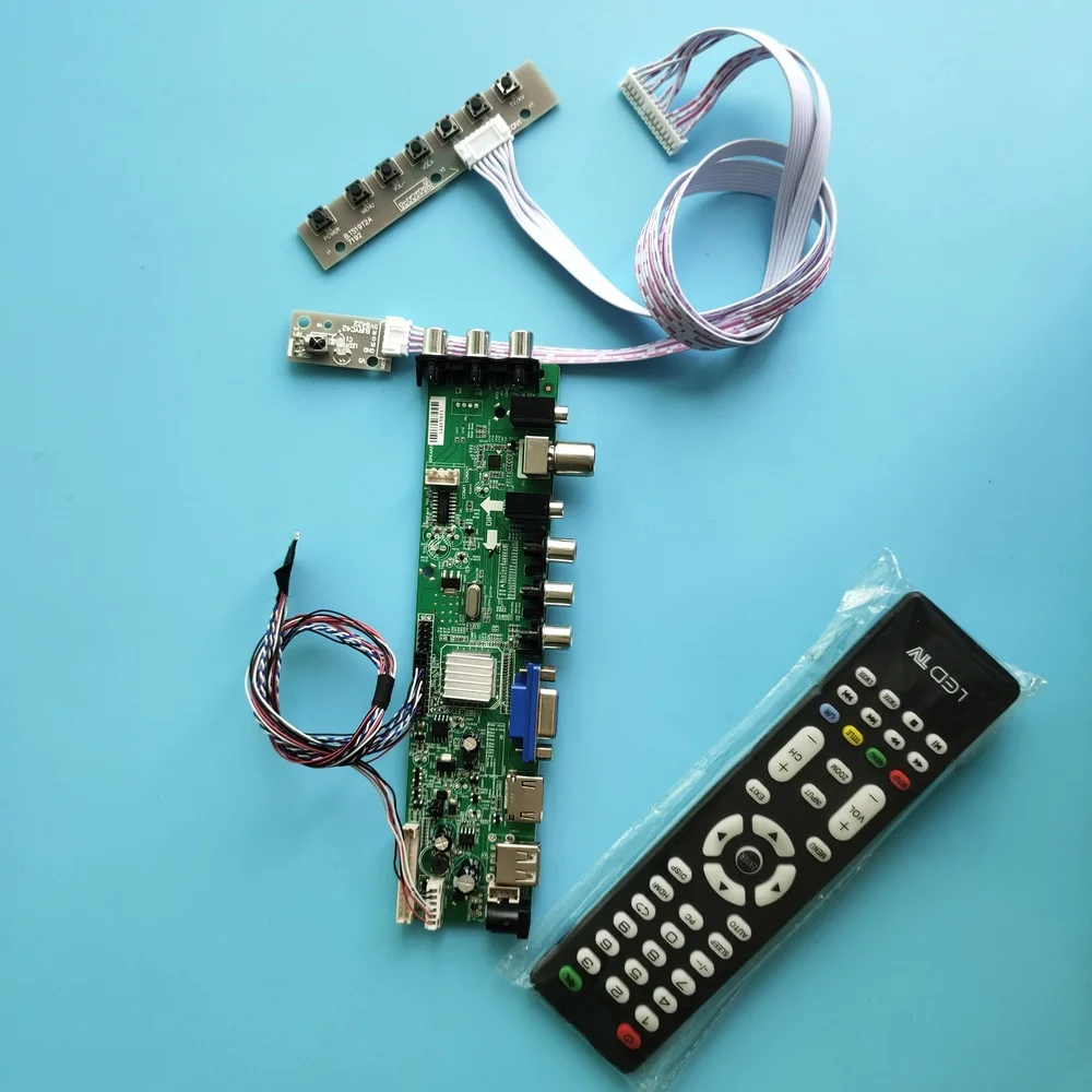 

Kit For HV121WX5-114/HV121WX5-113 HDMI remote LED USB VGA TV Signal controller board digital DVB-T DVB-C 1280X800 40pin 12.1"