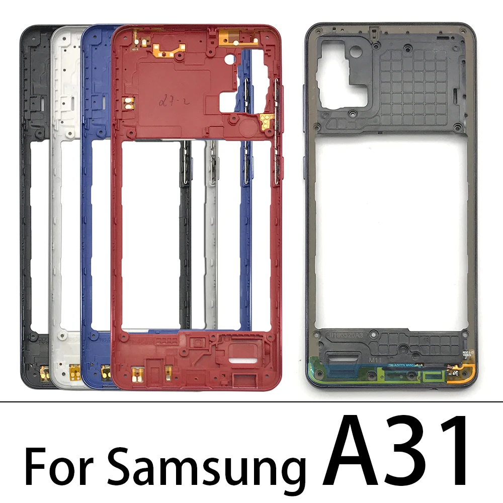 Middle Frame Bezel Middle Plate Replacement Parts For Samsung A21S A217F A31 A315F A41 A415F A70S Mid Housing Case Button Key