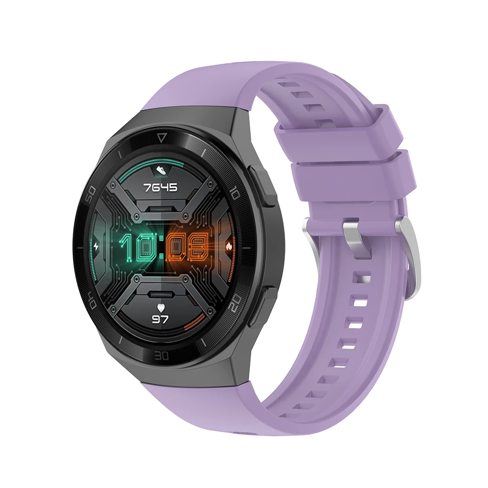 Pulseira de silicone para relógio huawei, pulseira de substituição para gtwatch gt 2e, com 22mm