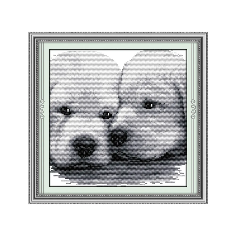 Lean close together cross stitch kit cartoon 11ct count canvas stitches embroidery DIY handmade needlework plus