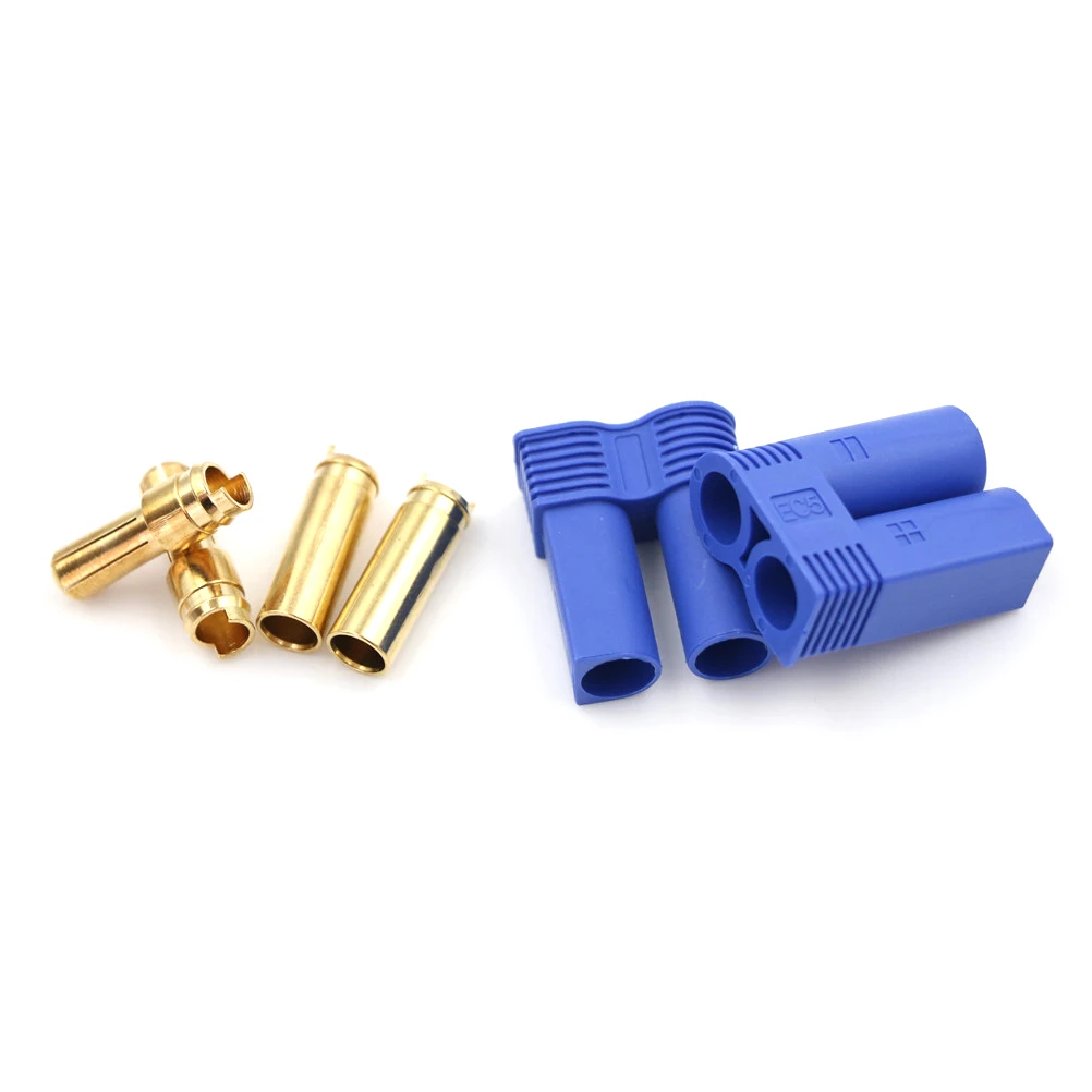 Newest 1 Set Male Female RC EC5 Banana Connector 5.0mm Gold Plug~