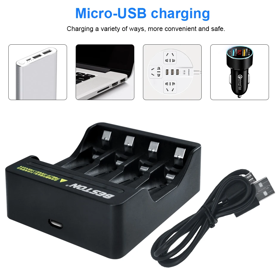 Batteria AA AJNWNM 1.5V batterie ricaricabili AA agli ioni di litio 3000MwH AA AA batteria torcia batterie 1.5V AA