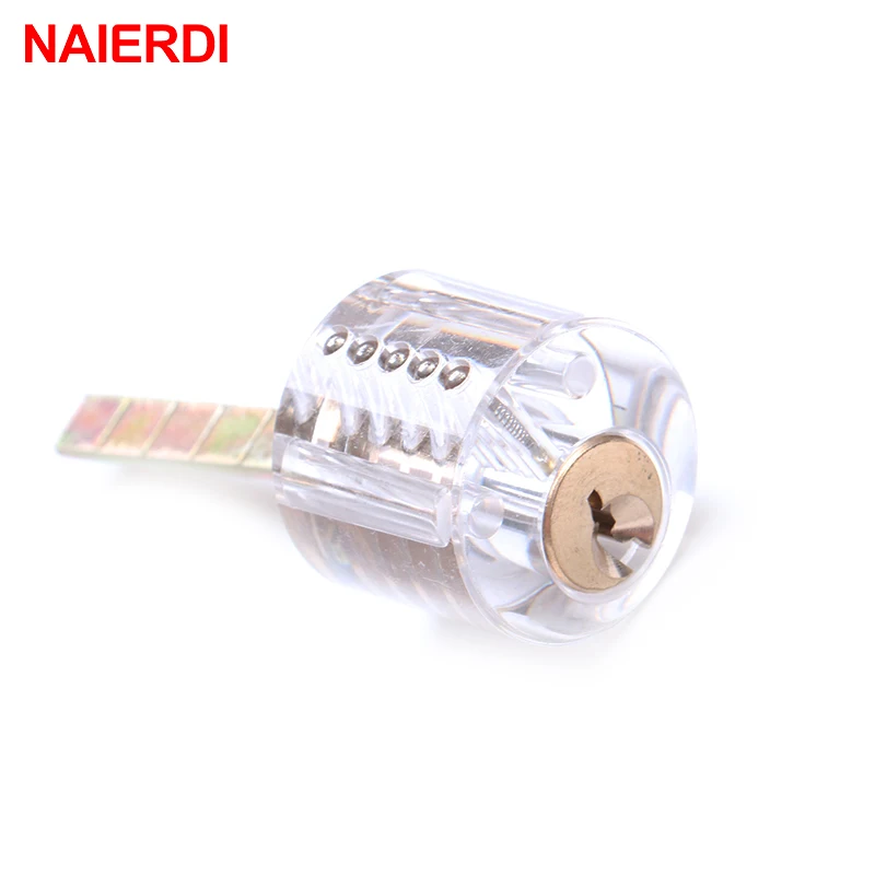 NAIERDI Transparent Locksmith Locks Cutaway Training Skill Professional Visible Practice Padlock Copper Lock Pick Tools Hardware