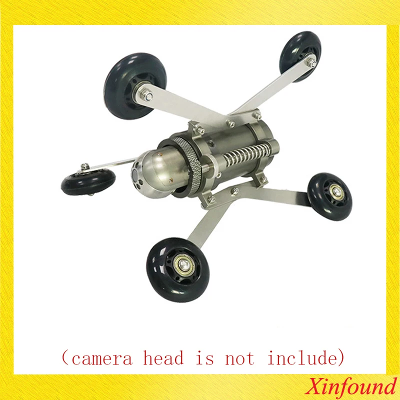Metal Wheel Skid For Vicam 50mm Pan Tilt Pipe Inspection Camera Head Protect 200mm-450mm For Drain Sewer Pipe Inspection Camera
