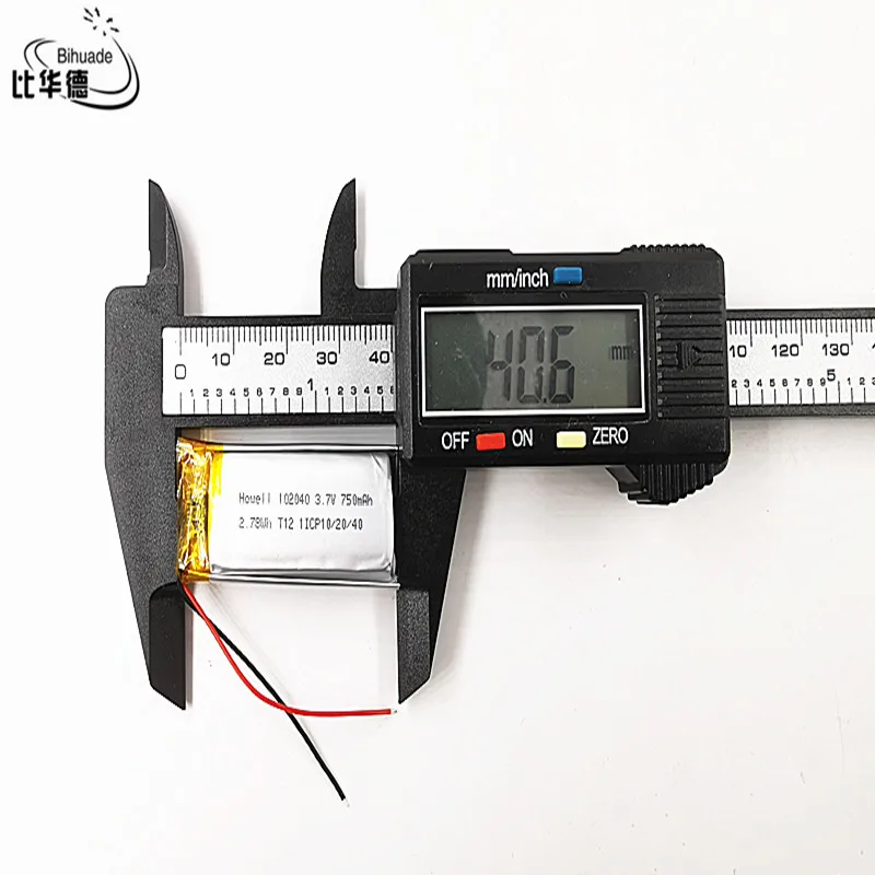 3.7V 750mAh 102040 litowo-polimerowy akumulator li-po li-ion do telefonu komórkowego Mp3 MP4 MP5 GPS