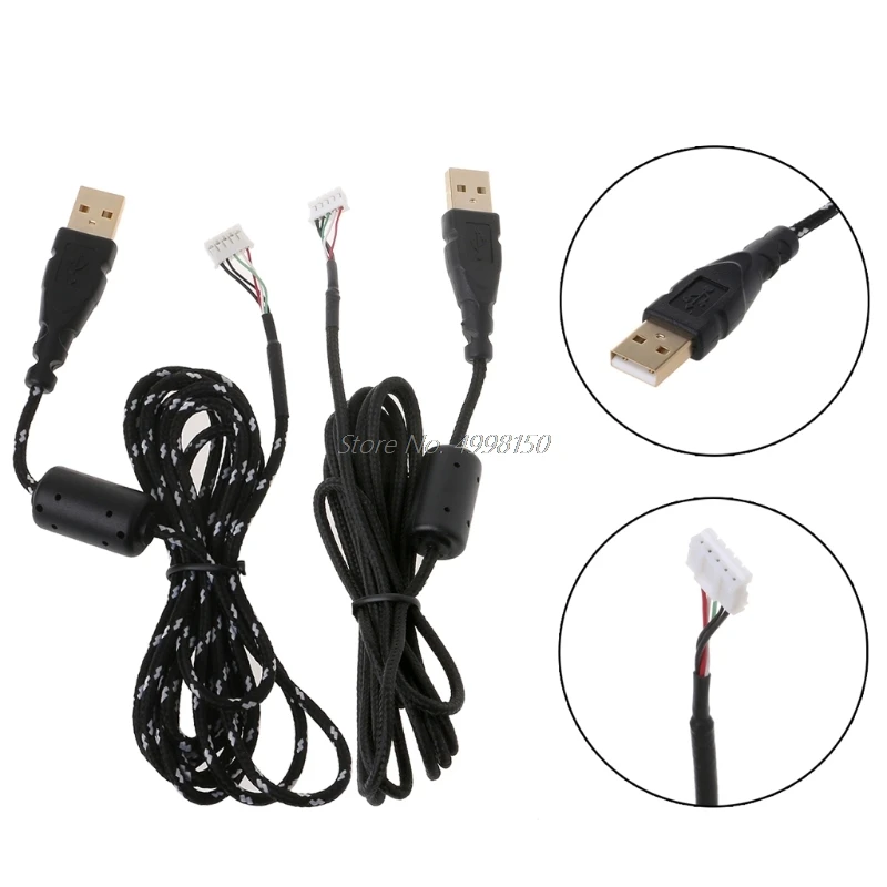 Drop Wholesale 1PC Replacement Mouse Wire Universal Mouse Cable for Microsoft IO/IE or for Logitech Mouse