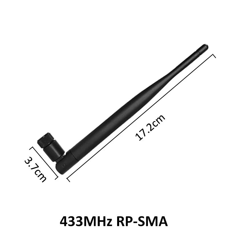 433Mhz Antenna 5dbi GSM 433mhz RP-SMA Connector Rubber waterproof Lorawan antenna+ IPX IOT SMA Male Extension Cord Pigtail Cable