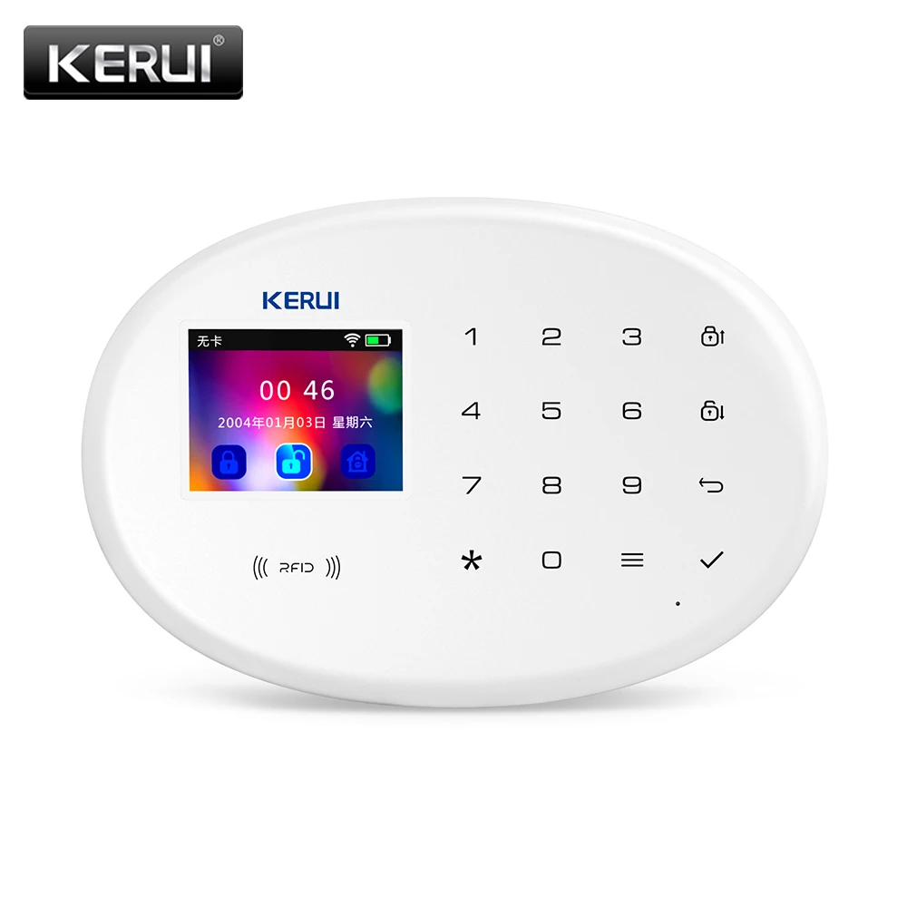 KERUI-sistema de alarma W204 inalámbrico, WiFi, GSM, 4G, aplicación Tuya, Control remoto, seguridad del hogar, pantalla a Color de 2,4 pulgadas,