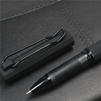 2PCS Matte Black 0.7 มม.ปากกาเจลธุรกิจอาวุโสปากกาลายเซ็นที่เรียบง่ายและสวยงามคลิปสํานักงานโรงเรียนเขียนเครื่องเขียน