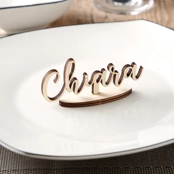 In piedi Laser Cut Nome segni per Le Impostazioni di Cena Carta del Posto di Nozze Escort Carta di Carta del Luogo di nozze Decorazione Calligrafia tag regalo