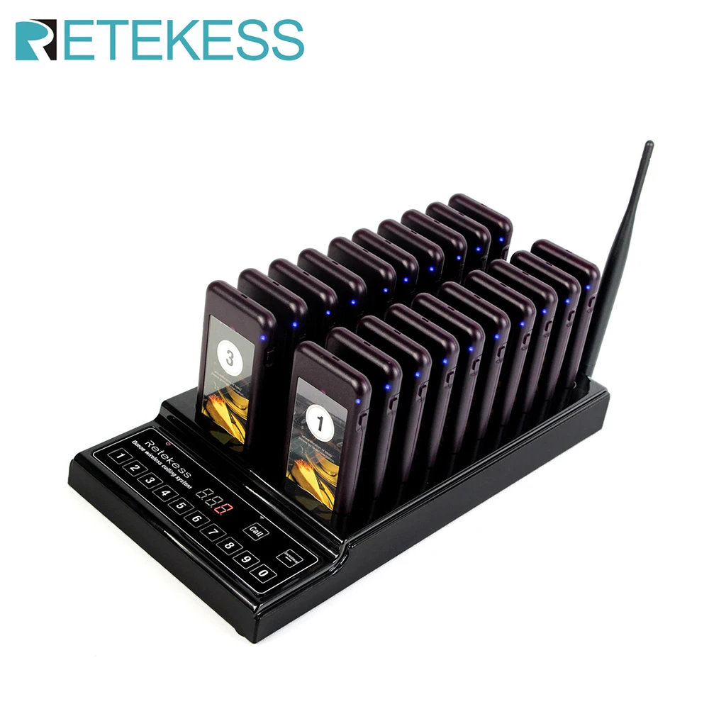 RETEKESS TD175 Restaurant-Pager Drahtloses Rufsystem Vibrations-Untersetzer Buzzer Empfänger für Food Trucks, Cafés, Bars, Kliniken – Detail 30