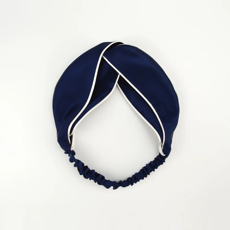 Suyadream Hoofdband Voor Vrouw 100% Echte Zijde Meisjes Haarband Navy Roze Haar Accessoires