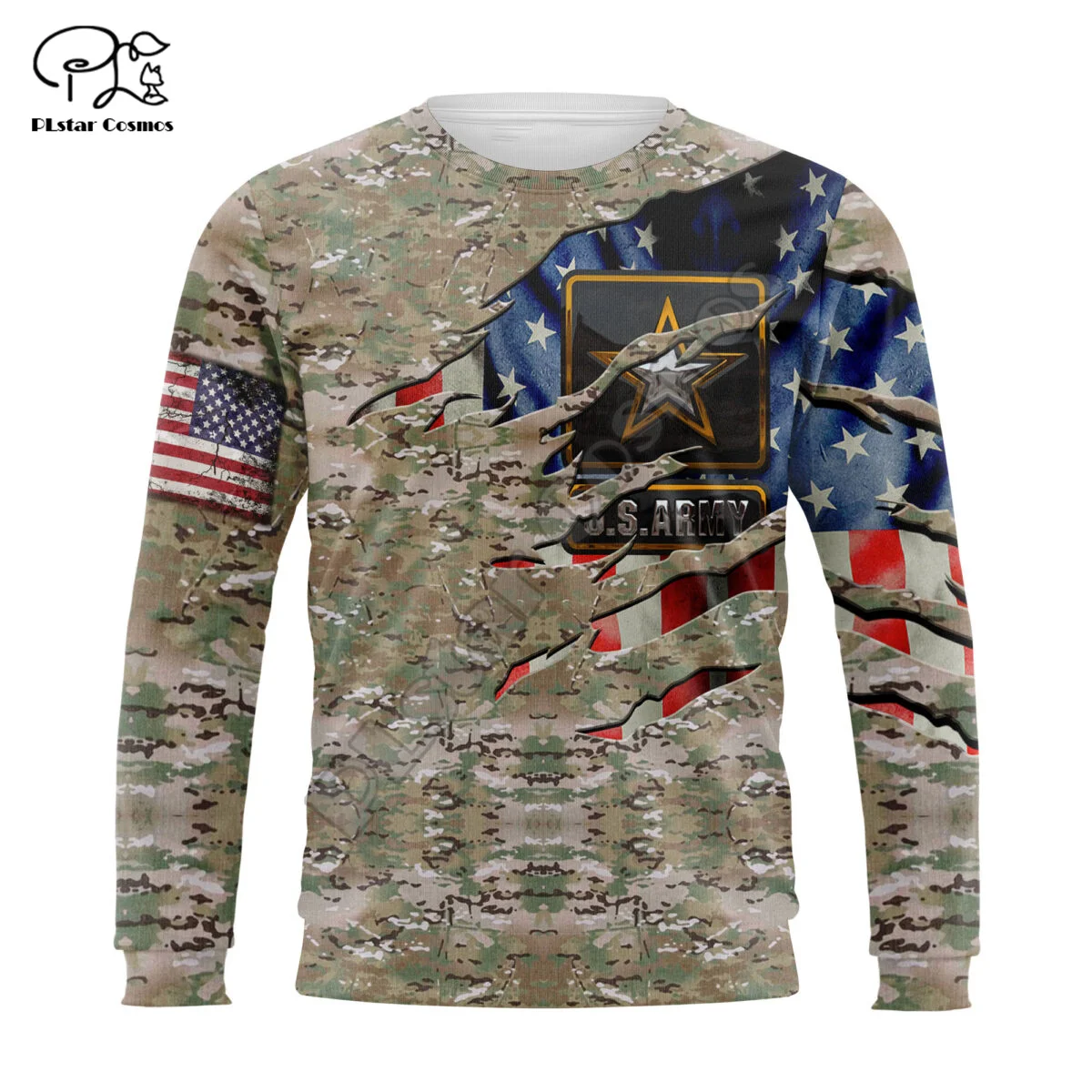 PLstar Cosmos-Costumes de l'armée américaine pour hommes et femmes, pulls à capuche Eagle Camo, sweats à capuche de soldat vétéran, impression 3D, streetwear décontracté, nouvelle mode, 15