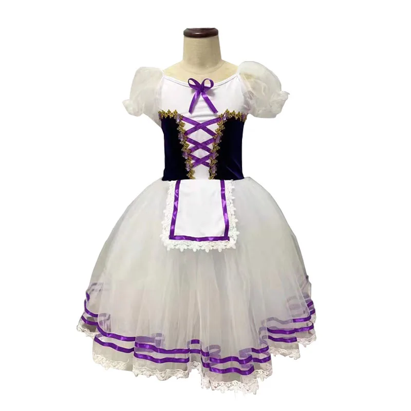 Vestito da Ballerina verde ragazze donne adulte vestito da balletto per bambini Costume da ballo moderno Ballerina Swan costumi da spettacolo di danza indossare