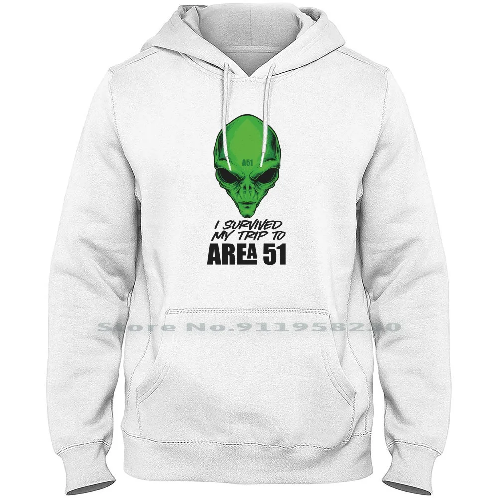 I Survived My Trip To Area 51 Hoodie Sweater Cotton I Survived Road Trip Las Vegas Survived Survive Area 51 Nevada Vegas Trip