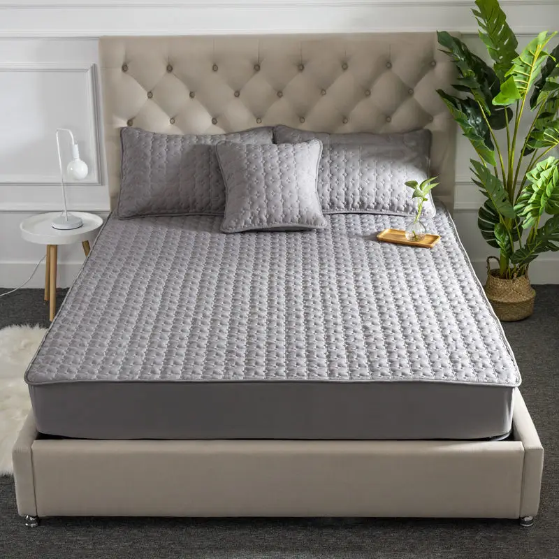 

Washable bedspread large breathable solid color mattress cover embossed QUI sewn extra large mattress cover 1.5m / 1.8m / 2m