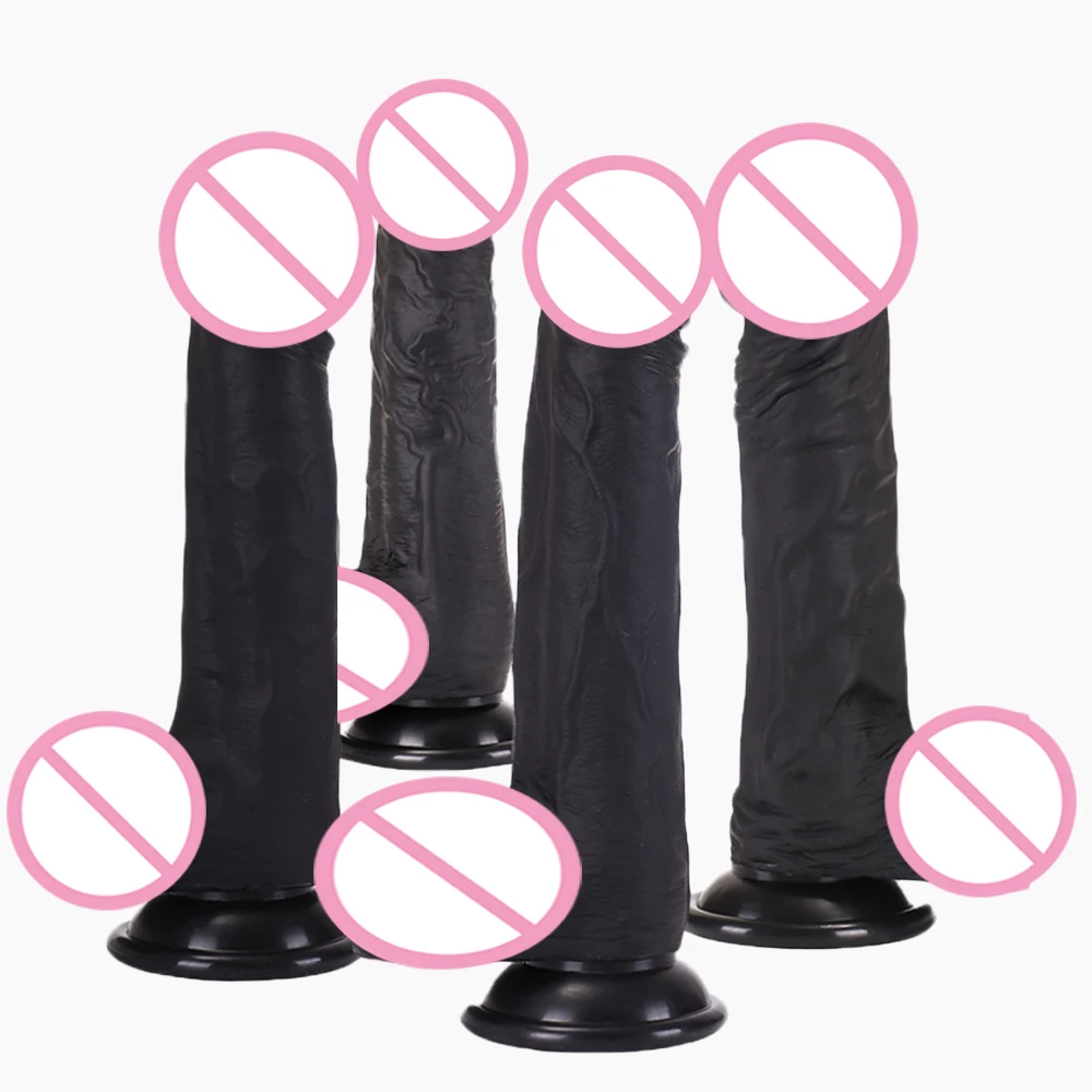 

Moonuo Female Masturbator Skin Feeling Realistic Third Generation Black African Dildo Silicone Suction Cup Big Dick Sex Toys